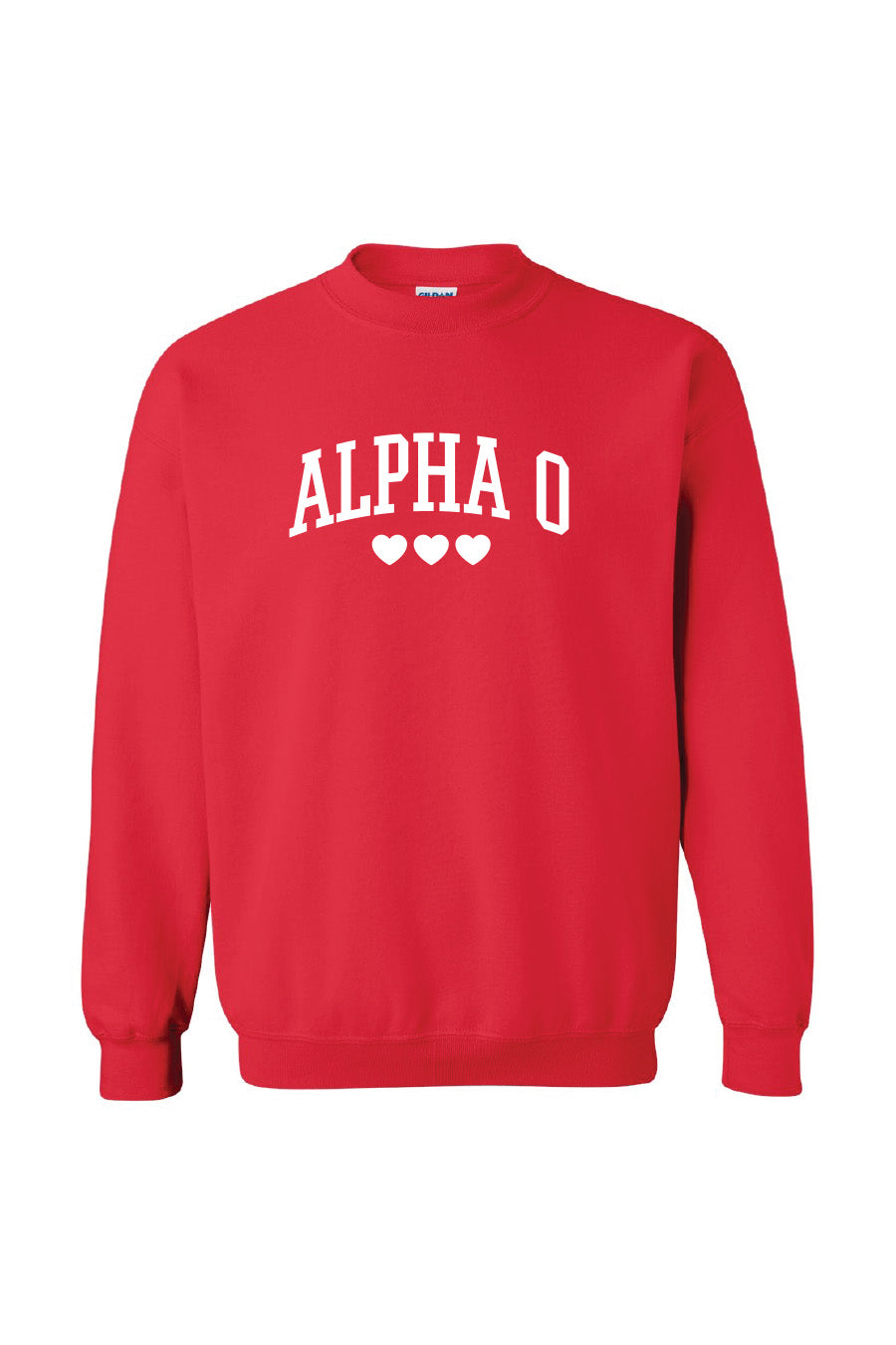 Alpha O Tri-Heart Crewneck