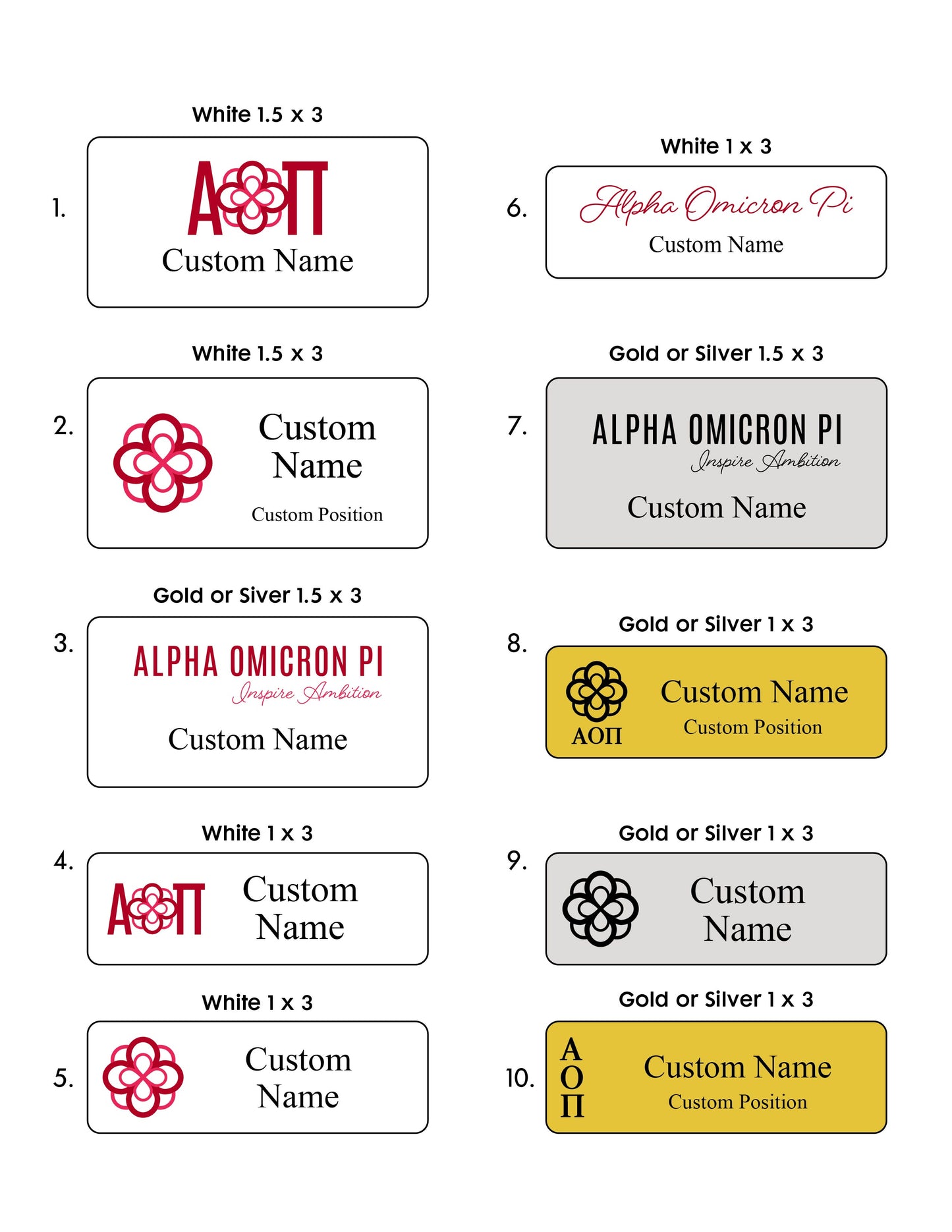 Name Badges- NOT SOLD OUT!- See product description for details