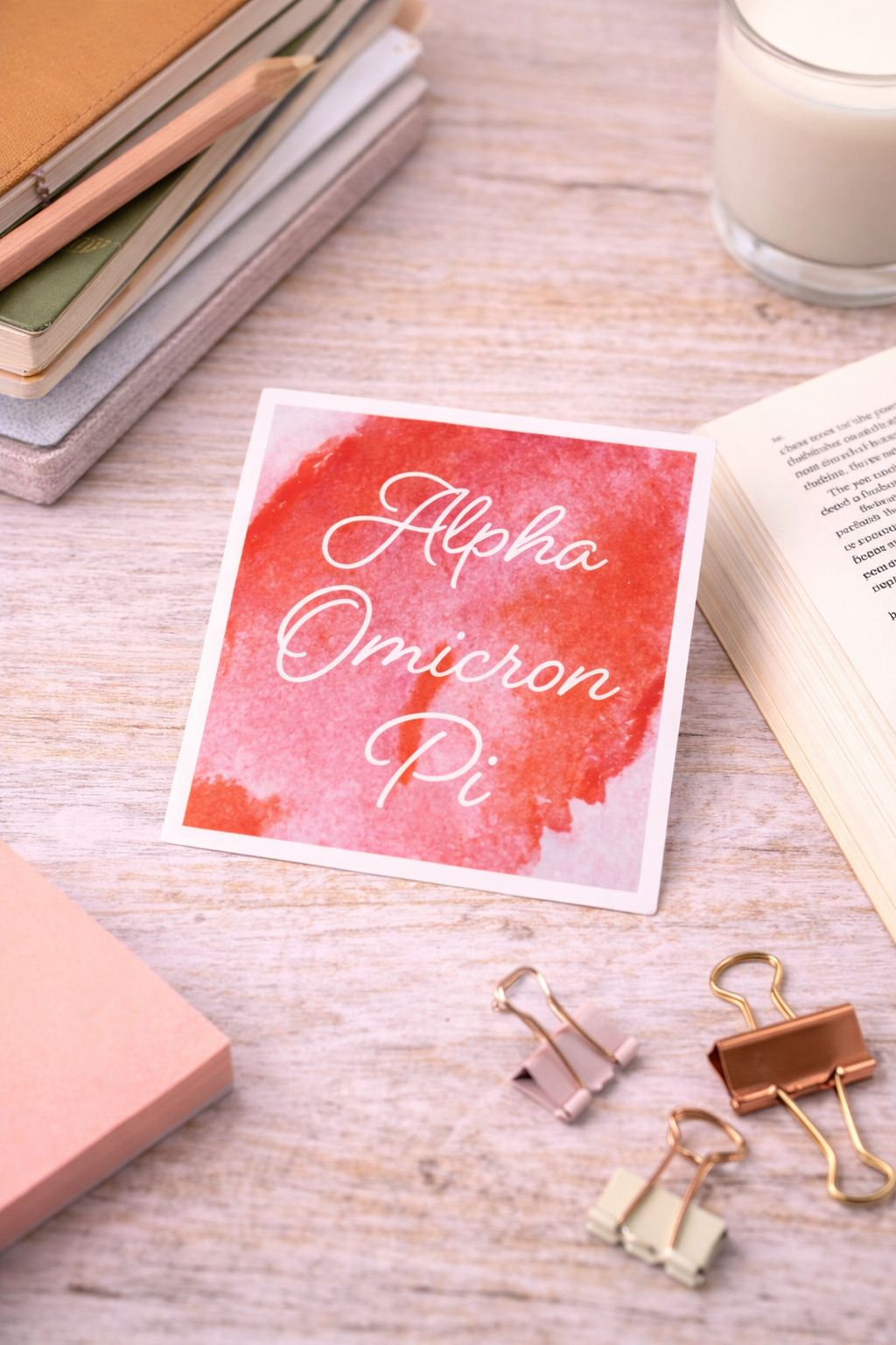 Red Pastel Square Decal