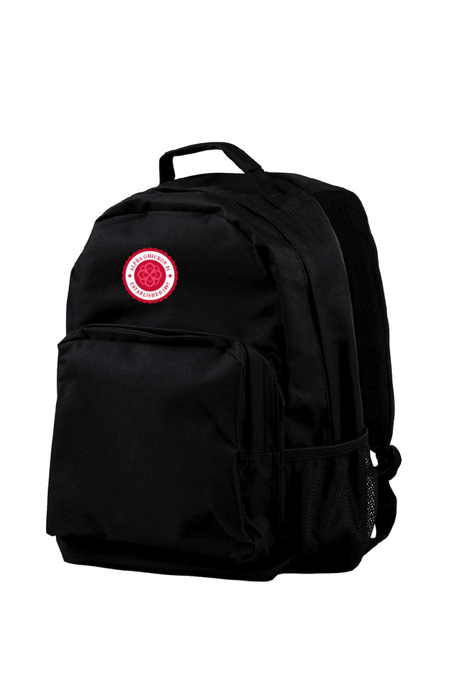 Red Established Patch Book Bag