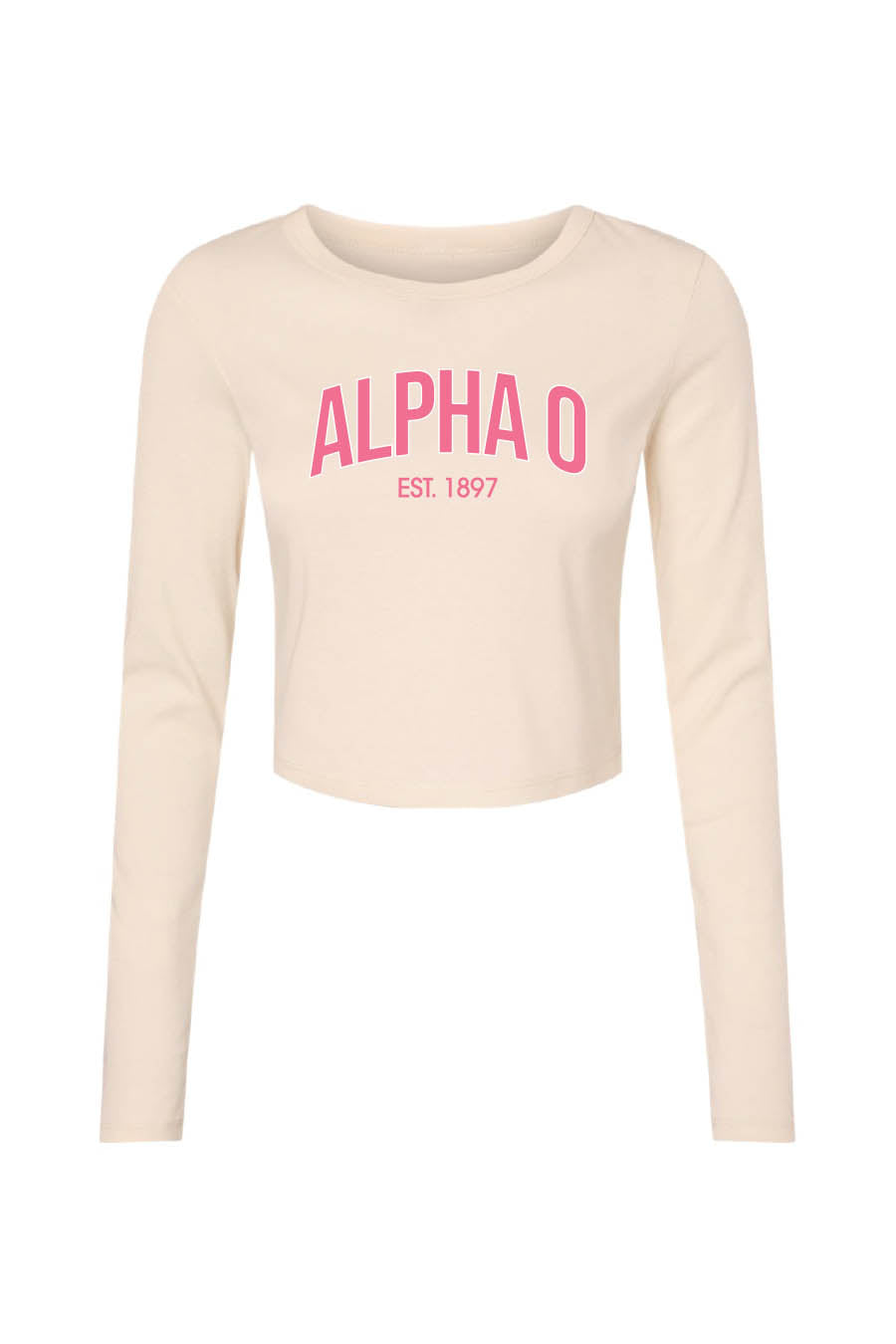 Natural Alpha O Cropped Long Sleeve