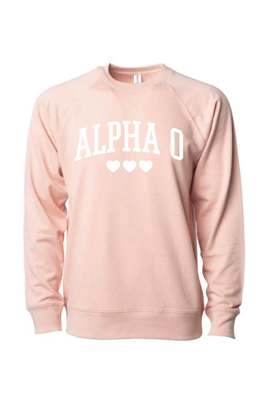 Alpha O Tri-Heart Light Weight Crewneck
