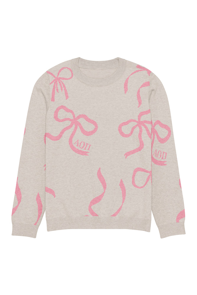 Lacy Bow Knitted Sweater