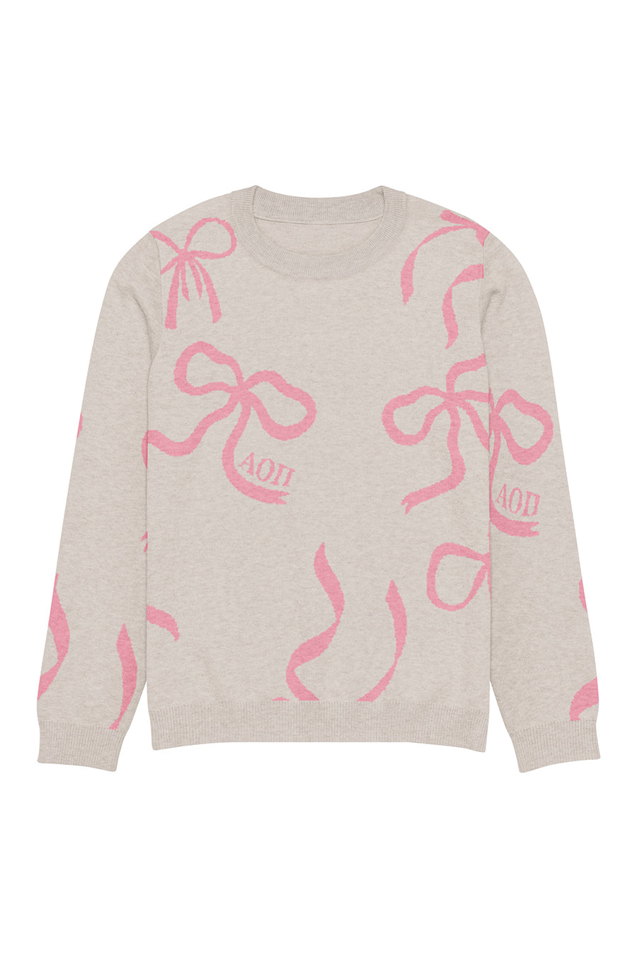 Lacy Bow Knitted Sweater