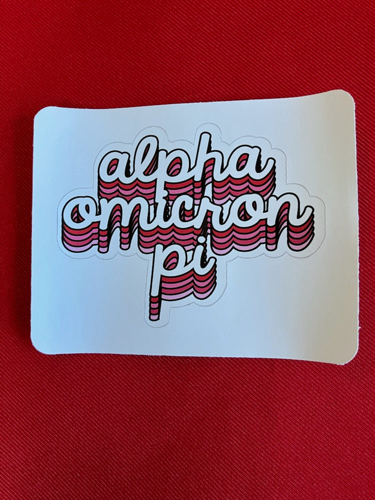 Red and Pink Shadow Script Sticker