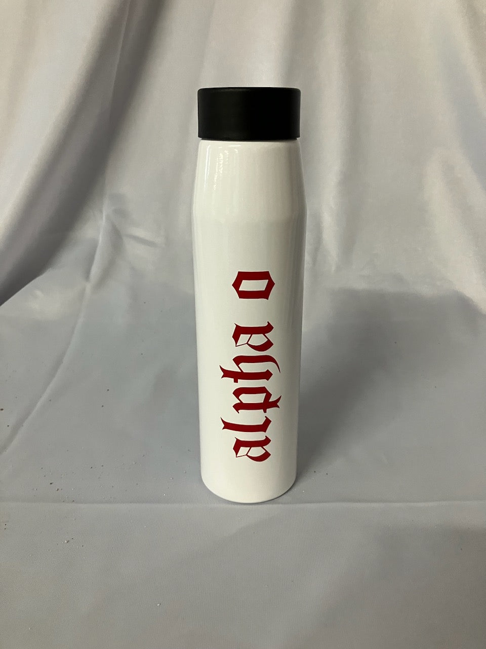 White Alpha O Medieval Bottle