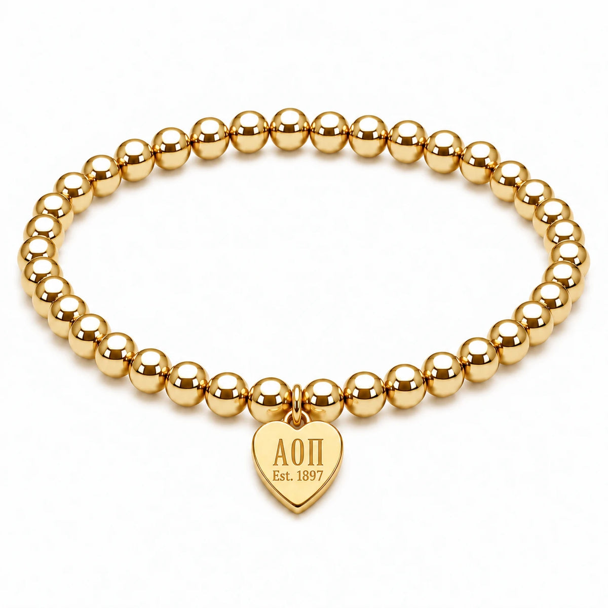 Mini Heart Tag Color Pop Bracelet (Gold)