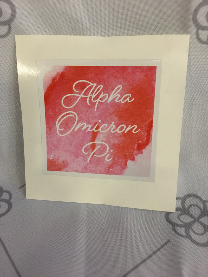 Red Pastel Square Decal