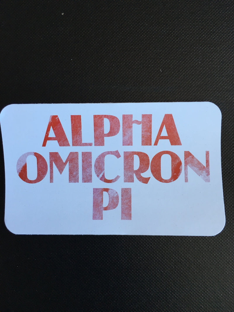 Fun Alpha Omicron Pi Decal
